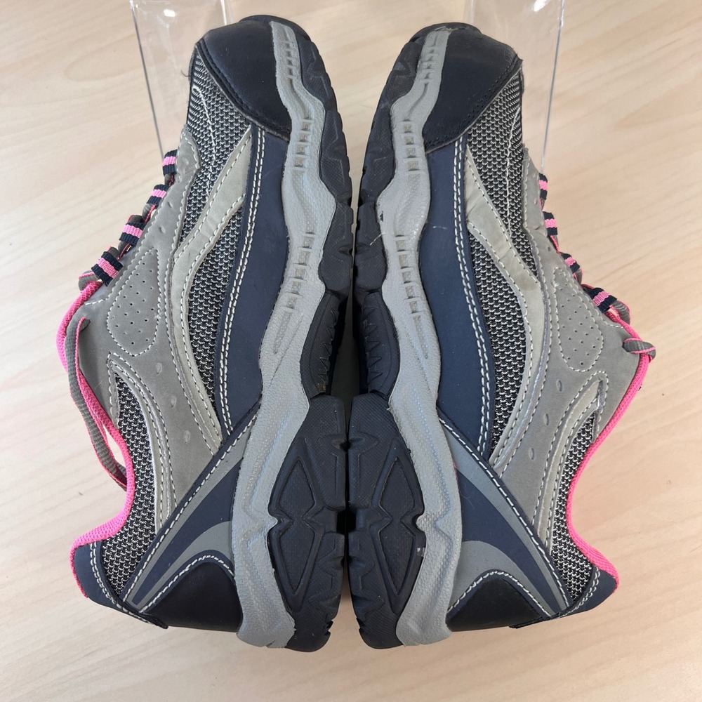 Brahma Steel Toe Work Shoes Women 7 Gray Pink Leather Industrial ASTM F2413-11 - Picture 7 of 9